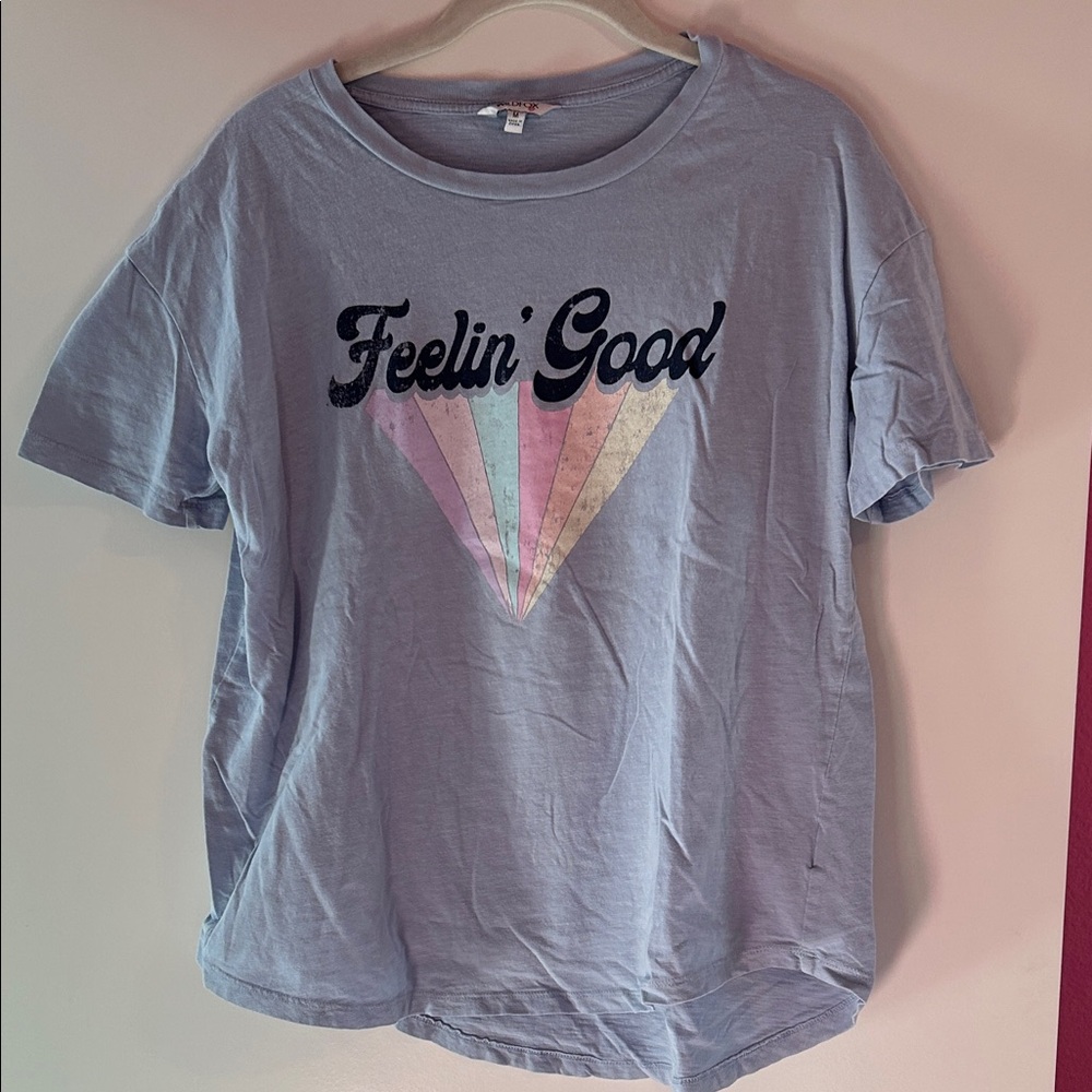 Wildfox Light Blue Crewneck Graphic Tee